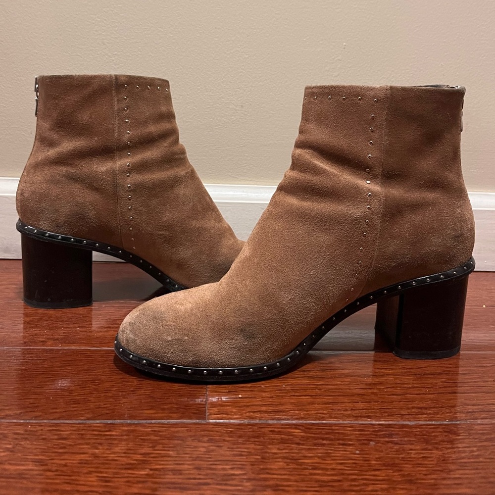 rag & bone Willow Stud Boot Camel Suede tan ankle boots / booties